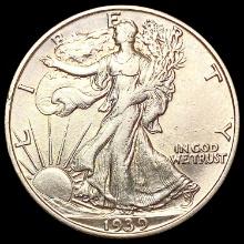 1939-S Walking Liberty Half Dollar CLOSELY UNCIRCU