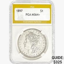 1897 Morgan Silver Dollar PGA MS64+