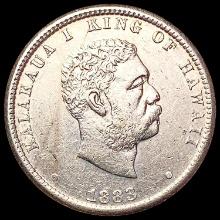 1883 Kingdom of Hawaii Quarter CHOICE AU