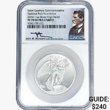 2016 1oz. SILV. St. Gaudens Commem. NGC PF70 UC HR