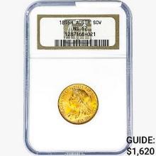 1896M .2355oz. Gold Australia Sovereign NGC MS62