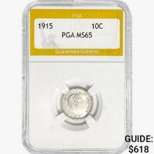 1915 Barber Dime PGA MS65