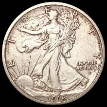 1916-D Walking Liberty Half Dollar NEARLY UNCIRCUL