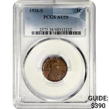 1926-S Wheat Cent PCGS AU58