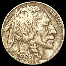 1937-D 3-Leg Buffalo Nickel LIGHTLY CIRCULATED