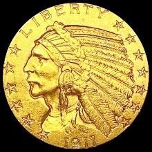 1911 $5 Gold Half Eagle UNCIRCULATED