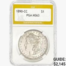 1890-CC Morgan Silver Dollar PGA MS63