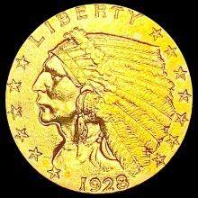 1928 $2.50 Gold Quarter Eagle CLOSELY UNCIRCULATED