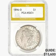 1896-O Morgan Silver Dollar PGA MS63+