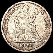 1891 Seated Liberty Dime CLOSELY UNCIRCULATED