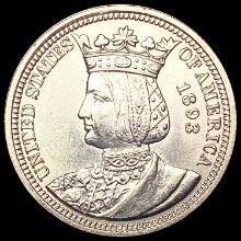 1893 Isabella Silver Quarter UNCIRCULATED