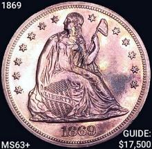 1869 Seated Liberty Dollar