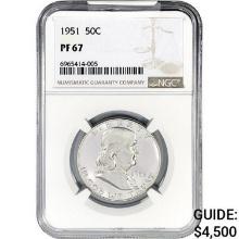 1951 Franklin Half Dollar NGC PF67