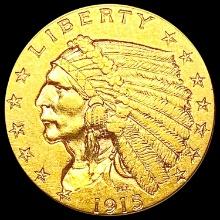 1915 $2.50 Gold Quarter Eagle CLOSELY UNCIRCULATED