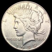 1935 Silver Peace Dollar CLOSELY UNCIRCULATED