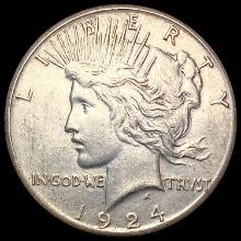 1924-S Silver Peace Dollar NEARLY UNCIRCULATED