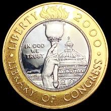 2000 Congr Library .53oz Gold & Plat $10 CHOICE PR