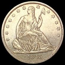 1843 Seated Liberty Half Dollar CHOICE AU