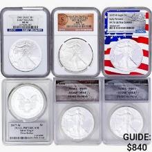 1996-2019 [6] Silver Eagle  PF/MS69/70