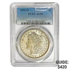 1891-O Morgan Silver Dollar PCGS AU50