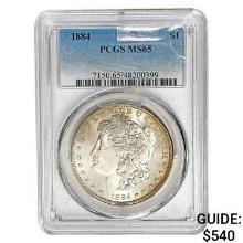 1884 Morgan Silver Dollar PCGS MS65