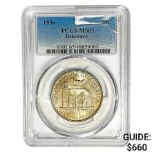 1936 Delaware Half Dollar PCGS MS65