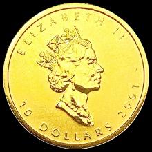 2001 Canada 1/4oz Gold $10 UNCIRCULATED