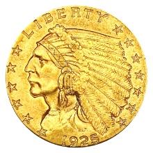 1925-D $2.50 Gold Quarter Eagle CHOICE AU