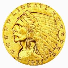1927 $2.50 Gold Quarter Eagle CHOICE AU