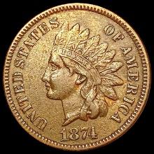 1874 Indian Head Cent CLOSELY UNCIRCULATED