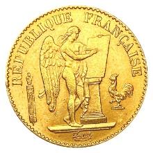 1895 France .1867oz Gold 20 Francs UNCIRCULATED