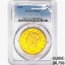 1895 $20 Gold Double Eagle PCGS MS61