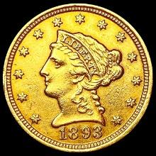 1893 $2.50 Gold Quarter Eagle CLOSELY UNCIRCULATED