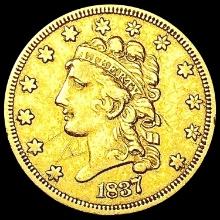 1837 $2.50 Gold Quarter Eagle LIGHTLY CIRCULATED