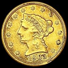 1903 $2.50 Gold Quarter Eagle NEARLY UNCIRCULATED