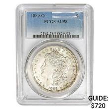 1889-O Morgan Silver Dollar PCGS AU58