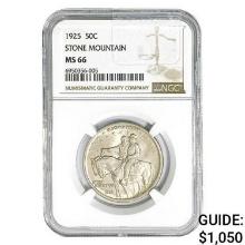 1925 Stone Mountain Half Dollar NGC MS66