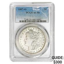 1897-O Morgan Silver Dollar PCGS AU50