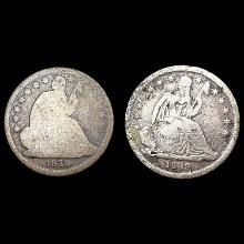 [2] Seated Lib Dimes [1839, 1839-O] NICELY CIRCULA