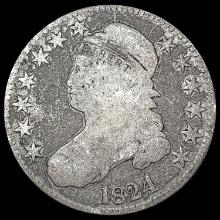 1824 Capped Bust Half Dollar NICELY CIRCULATED