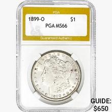 1899-O Morgan Silver Dollar PGA MS66