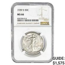 1939-S Walking Liberty Half Dollar NGC MS66