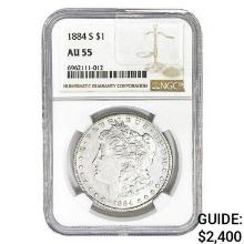 1884-S Morgan Silver Dollar NGC AU55