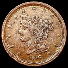 1856 Braided Hair Half Cent CLOSELY UNCIRCULATED