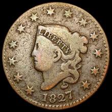 1827 Coronet Head Large Cent LIGHTLY CIRCULATED