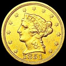 1851 $2.50 Gold Quarter Eagle CLOSELY UNCIRCULATED