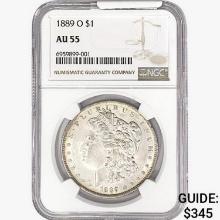 1889-O Morgan Silver Dollar NGC AU55