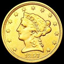 1857 $2.50 Gold Quarter Eagle CLOSELY UNCIRCULATED