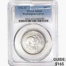 1952-D Washington Carver Half Dollar PCGS MS65