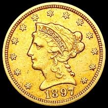 1897 $2.50 Gold Quarter Eagle NEARLY UNCIRCULATED